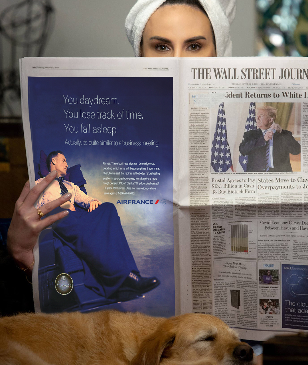 3_Air_France_Fall_Asleep_Newspaper